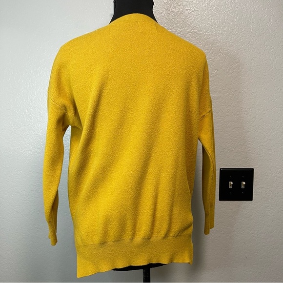 Hidouble:u Women's  Vintage Y2K Mustard Yellow Crewneck Knit Sweater Size Medium - Picture 6 of 7